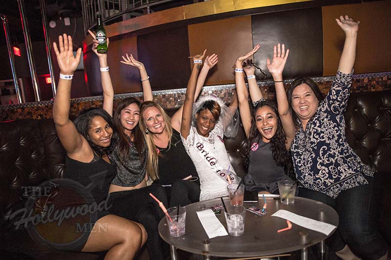 6 ladies celebrating bridal shower at The Hollywood Men