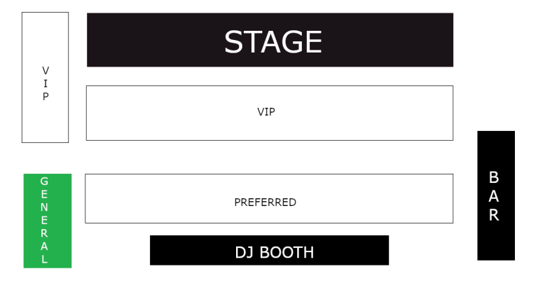 General seating chart at Los Globos