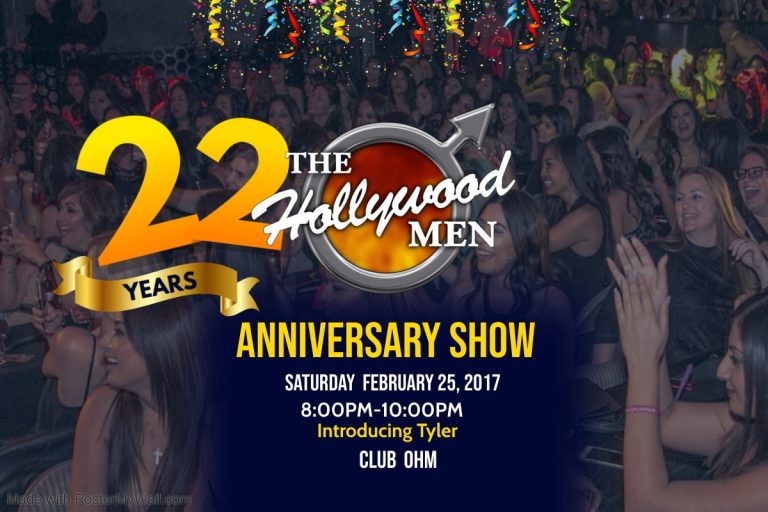 The Hollywood Men 22nd Anniversary Show